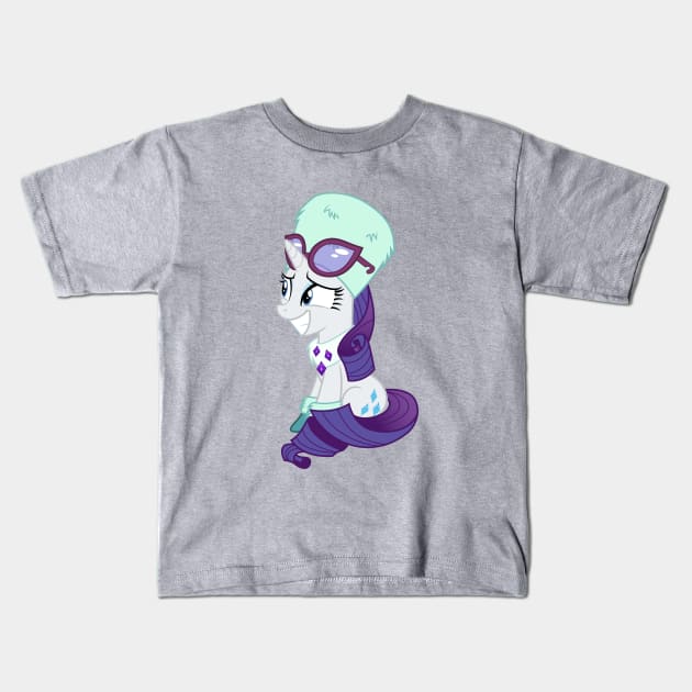 Winter Rarity sitting 1 Kids T-Shirt by CloudyGlow